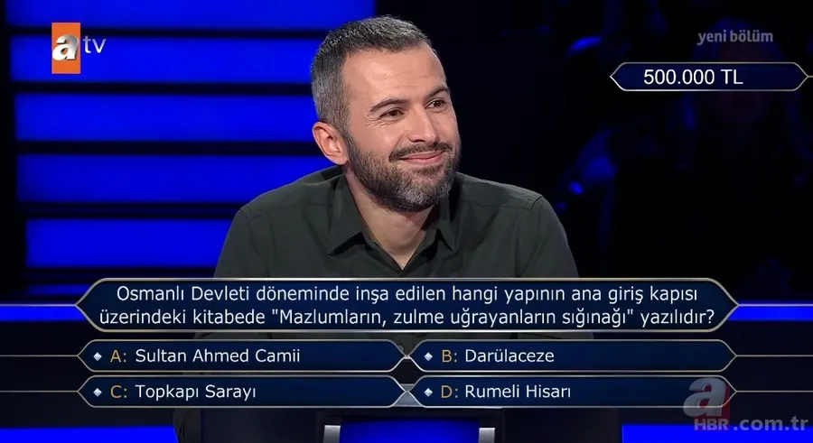 Milyoner’de heyecan dorukta! 500 binlik soru için yarıştı: Osmanlı sorusu herkesi ekrana kilitledi! 5