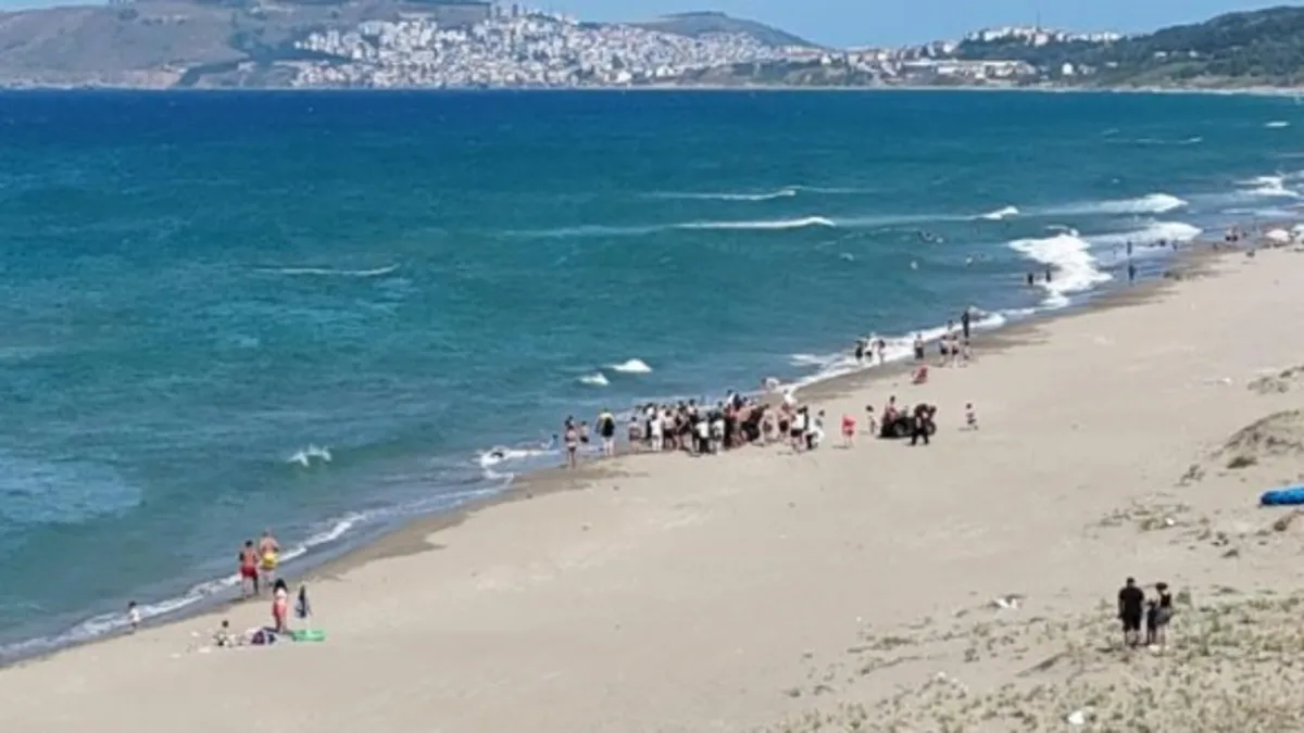 Serinlemek için girdiği deniz sonu oldu!