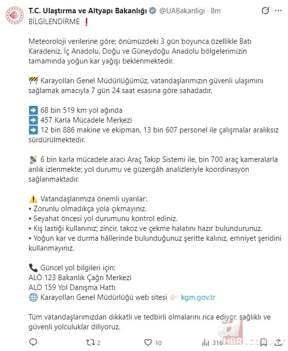 Meteoroloji uyarmıştı! İstanbul’da beklenen kar başladı 11