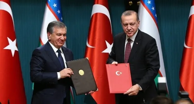 Son dakika: Başkan Erdoğan Özbekistan Cumhurbaşkanı Şevket Mirziyoyev ile görüştü - 3