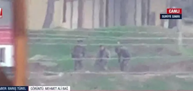 Terörist sınırda çukur kazıyor! A Haber ekibi PKK’lı teröristleri görüntüledi