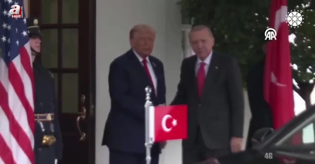 Trump, Erdoğan'ı kapıda karşıladı!