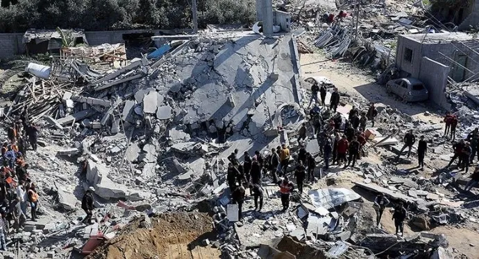 İşgalciler Gazze’de binaları yıka yıka katliam yaptı! Çok sayıda ölü ve yaralı var