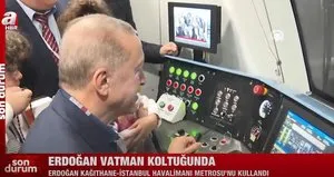 Başkan Erdoğan vatman koltuğunda