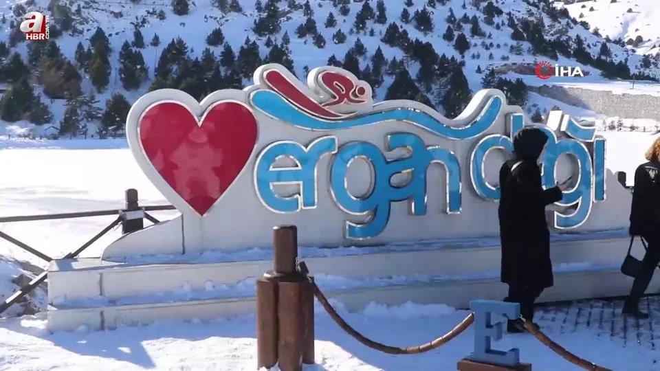 Ergan’da hafta sonu kayak heyecanı