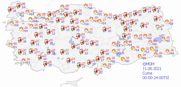 1623250466641.png Meteoroloji'den çok sayıda ile sağanak yağış uyarısı! İstanbul Ankara İzmir'de yağmur yağacak mı? 5 günlük hava durumu - 5