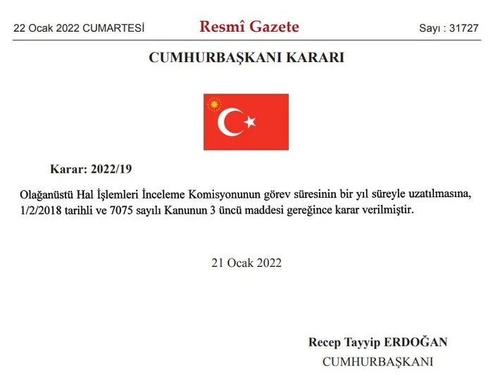 Son dakika: OHAL Komisyonu’nun görev süresi uzatıldı - 1