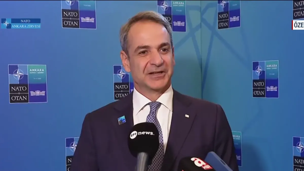 Miçotakis'ten NATO Zirvesi'nde A Haber'e özel açıklamalar: Deniz yetki alanları belirlenmeli