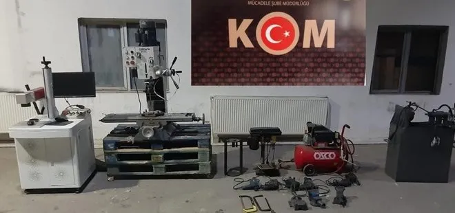 Konya’da merdiven altı silah imalathanesinden cephanelik çıktı