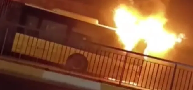 İstanbul’un çilesi: İmamoğlu! İETT otobüsü alev alev yandı! O anlar kamerada