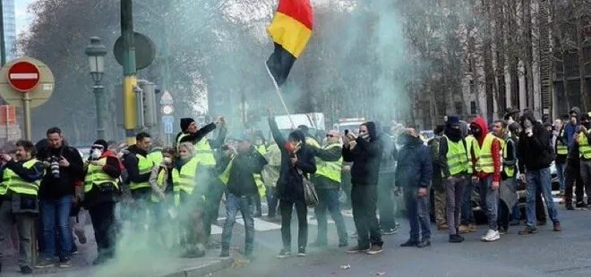 Sarı yelekliler Belçika’da da ayaklandı