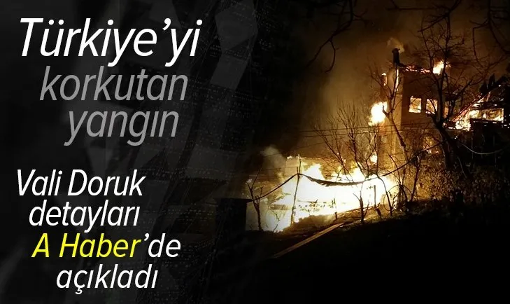 Son dakika: Artvin'de korkutan yangın! Artvin Ortaköy'de evler alev aldı