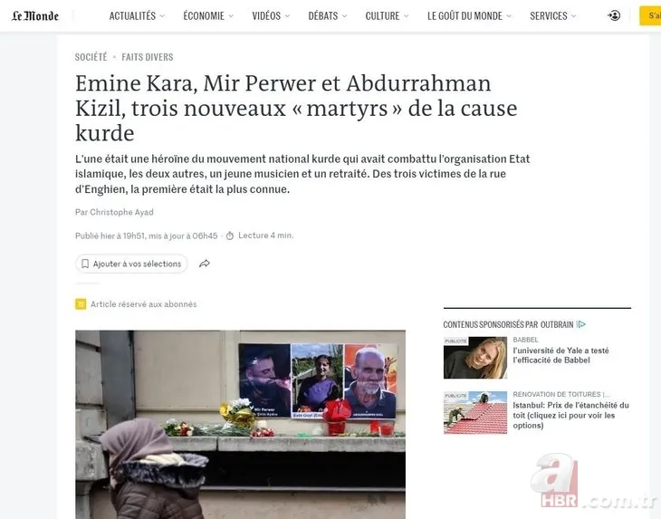 Fransız basını öldürülen PKK’lı teröristleri kahraman ilan etti! İşte Fransızların Türkiye’yi hedef alan skandal haberleri