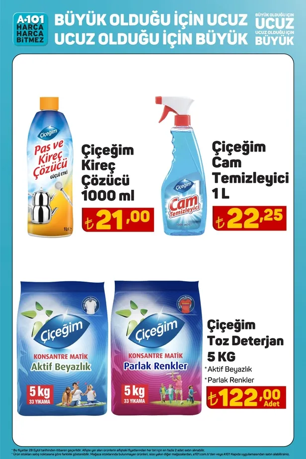 10 Ekim A101 aktüel ürünler kataloğu yayınladı! A101’de 192 TL’ye tereyağı, 90 TL’ye beyaz peynir, 21 TL’ye Kireç Çözücü, 57 TL’ye un 34.50 TL’ye kuru fasulye satılıyor