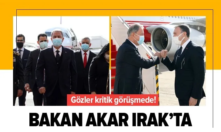 Son dakika: Milli Savunma Bakanı Akar’dan Irak’a kritik ziyaret! Cumhurbaşkanı Salih ile görüşecek