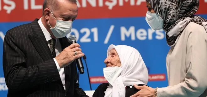Başkan Erdoğan’a Mersin’de sevgi seli! 107 yaşındaki Fikriye Çam’dan yüreklere dokunan dua