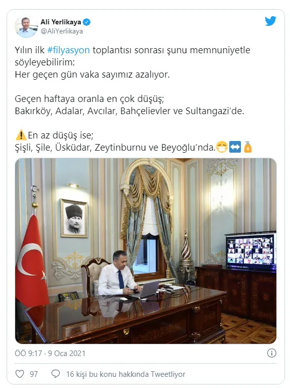 Son dakika: İstanbul Valisi Ali Yerlikaya koronavirüste son durumu açıkladı! İşte vakaların en fazla düştüğü ilçeler - 1