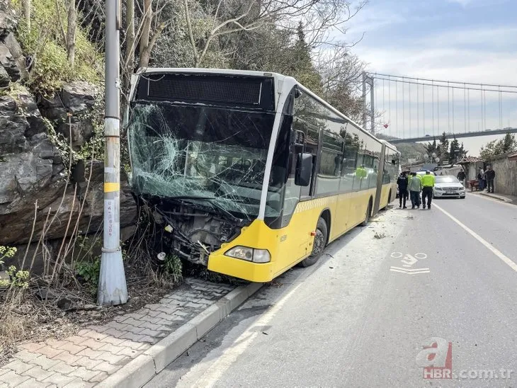 İETT otobüsü Beykoz’da kayalara çarparak durabildi! 5 yolcu yaralandı