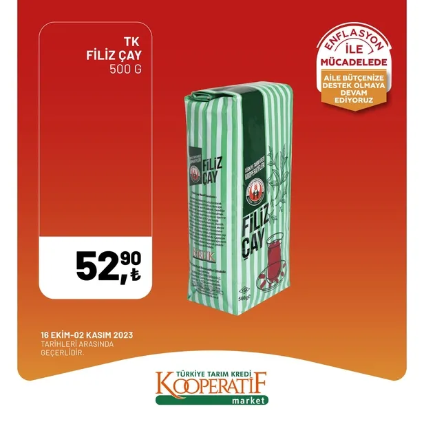 Tarım Kredi Market 30 Ekim indirim kataloğu! Kuru Soğan 5,90 TL, Salatalık 9,75 TL, Limon 10,90 TL, Yerli muz 28,90 TL, Mandalina 12,50 TL satışta…