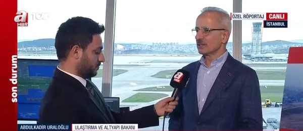 Sabiha Gökçen Havalimanı’nın yeni pisti açılıyor! Ulaştırma Bakanı Abdulkadir Uraloğlu A Haber’de