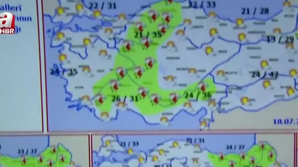 Birçok il için gökgürültülü sağanak uyarısı