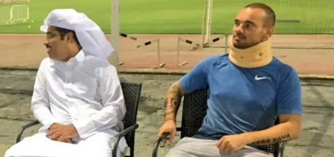 Wesley Sneijder trafik kazası geçirdi! Boynu...