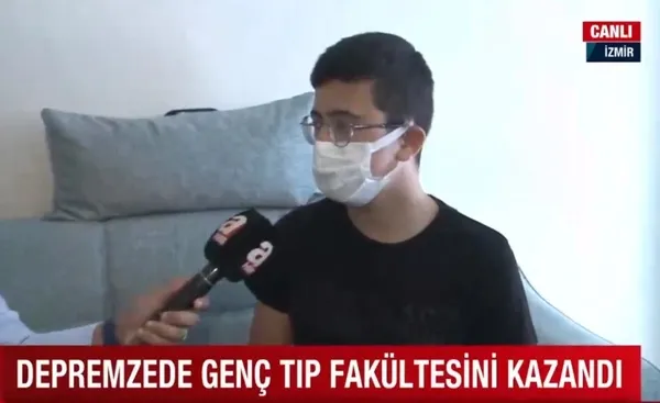 Depremde evini kaybeden gençten büyük başarı: Tıp kazandı