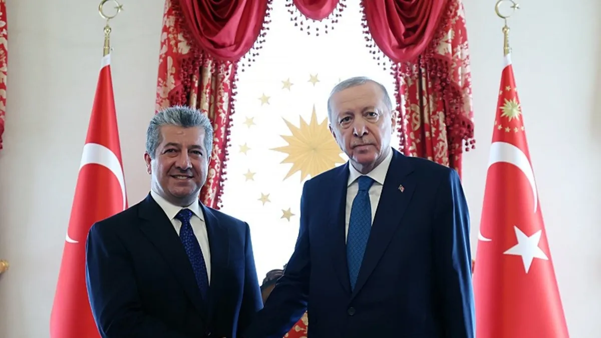 Terörsüz Türkiye vurgusu! Başkan Erdoğan IKBY Başbakanı Barzani'yi kabul etti
