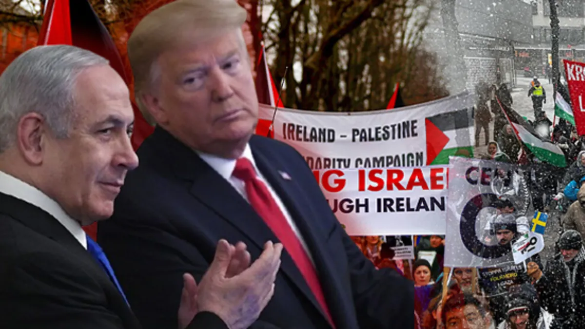 Gazze'de kirli plana karşı on binler sokağa döküldü! Trump'a tepkiler çığ gibi | İsrail'den Katil Bibi'ye net mesaj: İzin vermeyeceğiz