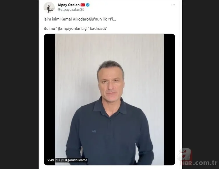 7'li koalisyonun cumhurbaşkanı adayı Kemal Kılıçdaroğlu'nun 'Şampiyonlar ligi' 11'i! Listede ne ararsan var 3