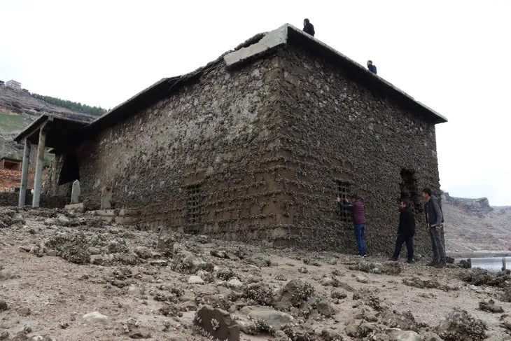 Diyarbakır’da yıllar önce sular altında kalan köy ortaya çıktı