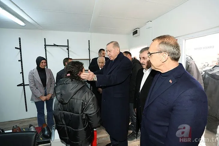 Başkan Erdoğan Kahramanmaraş’ta AFAD çarşısını ziyaret etti