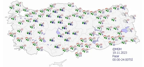 Kar yağışı kapıda! Meteoroloji haritayı yayınladı il il uyardı! O günden itibaren çok kuvvetli geliyor | 16-20 Kasım 2023 - 14