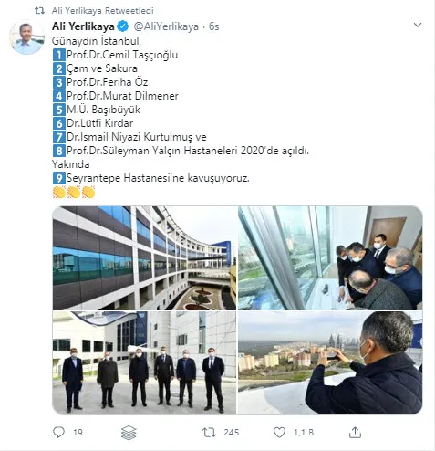 Son dakika: İstanbul Valisi Ali Yerlikaya müjdeyi verdi! Seyrantepe Hastanesi açılış için gün sayıyor