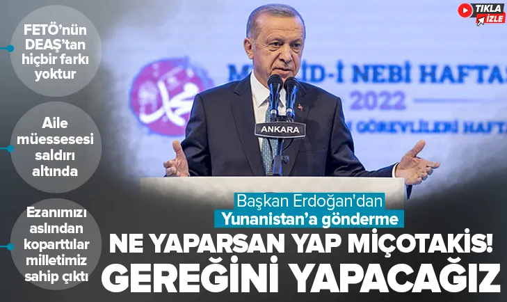 Başkan Erdoğandan Yunanistana gönderme
