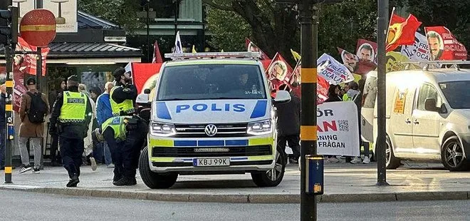 Yine İsveç yine skandal! Polis gözetiminde terör örgütü propagandası yaptılar