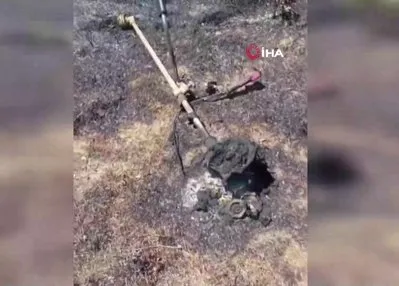 Tırpan motoru fındık bahçesini yaktı