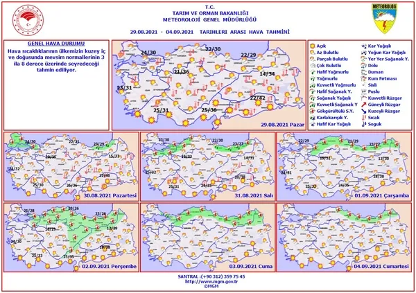 1630162744913.jpg Meteoroloji'den İstanbul dahil çok sayıda ile son dakika sağanak yağış uyarısı! İstanbul Ankara İzmir'de bu hafta hava durumu nasıl olacak? - 2
