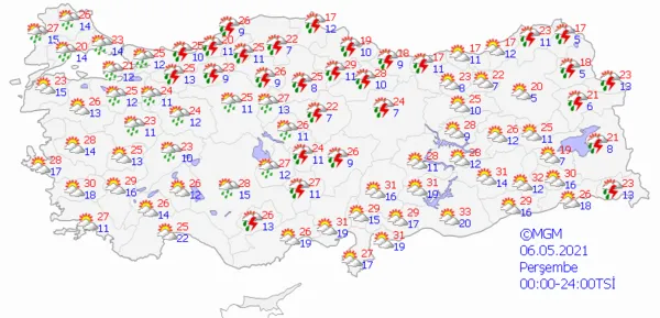 1619968014011.png Meteoroloji Genel Müdürlüğü'nden son dakika uyarısı! Sağanak yağış geliyor! İstanbul Ankara İzmir hava durumu - 6