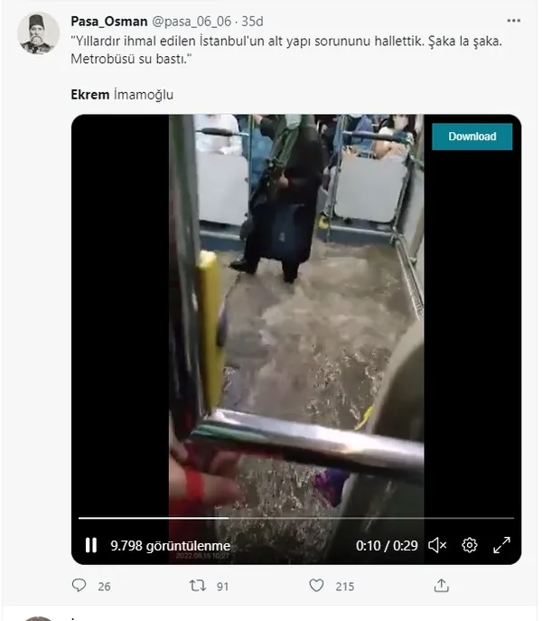 İstanbul'da aşırı yağışlar hayatı felç etti! İETT aracında akılalmaz görüntüler! Sefer iptal haberleri gelmeye başladı - 6