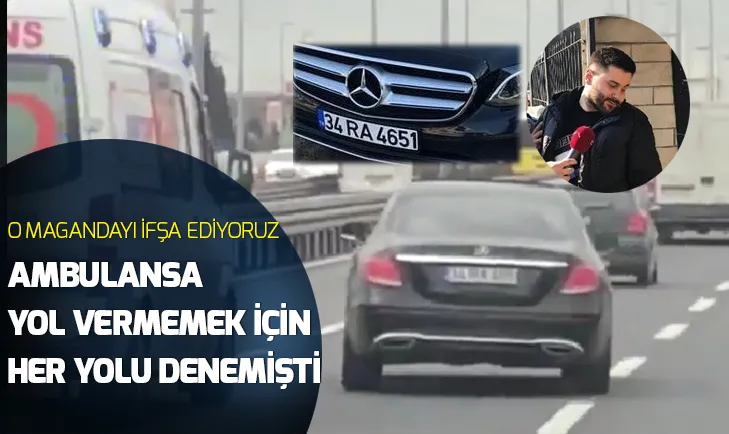 Ambulansa yol vermeyen maganda herkesi isyan ettirmişti! Gözaltına alındı