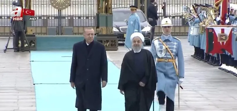 Başkan Erdoğan Ruhani'yi resmi törenle karşıladı