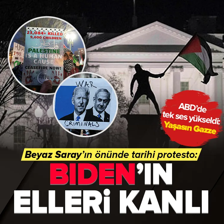 Beyaz Sarayın önünde Bidena tarihi protesto