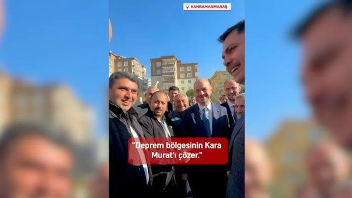 Kahramanmaraşlı depremzededen Bakan Kurum'a gülümseten sözler! "Deprem bölgesinin Kara Murat’ı”