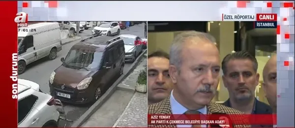 AK Parti Küçükçekmece Belediye Başkanı adayı Aziz Yeniay A Haber’de! Seçim çalışmasına saldırı nasıl oldu? Otomatik silahlarla ateş edildi
