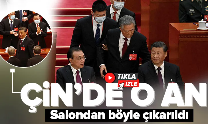 Çin’de dikkat çeken an! Salondan böyle çıkarıldı