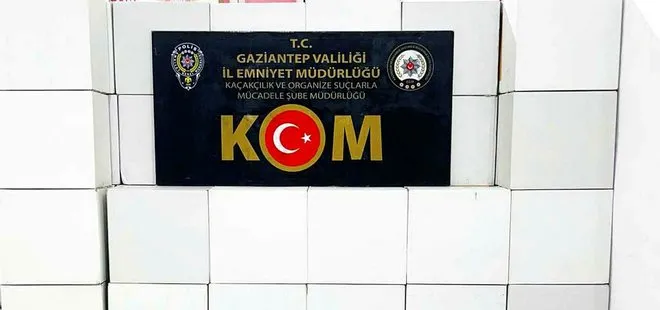 Gaziantep'te kaçakçılık operasyonu: Kamyonette 1,5 milyon makaron ele geçirildi