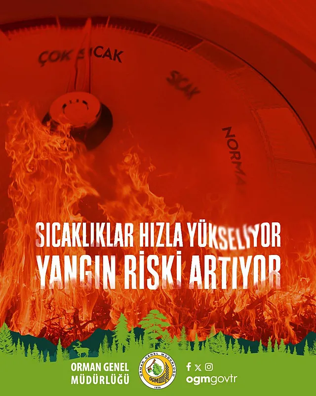 OGM’den 1 hafta için ’orman yangını riski’ uyarısı