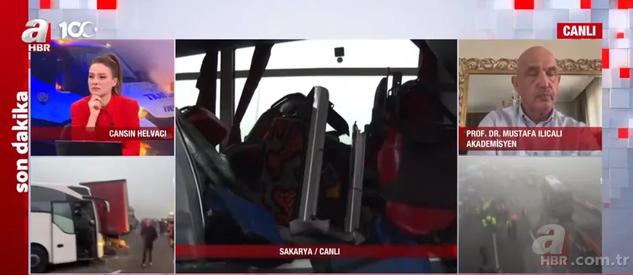 Kuzey Marmara Otoyolu'nda katliam gibi kaza! 7 araç birbirine girdi | A Haber olay yerinde! İşte otobüsün son hali 17