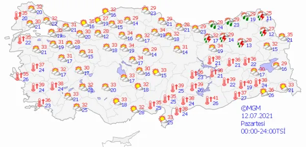 1625934206144.png Meteoroloji'den çok sayıda ile son dakika sağanak yağış uyarısı! İstanbul Ankara ve İzmir hava durumu - 6